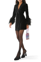 Latoya Feather Cuff Mini Dress